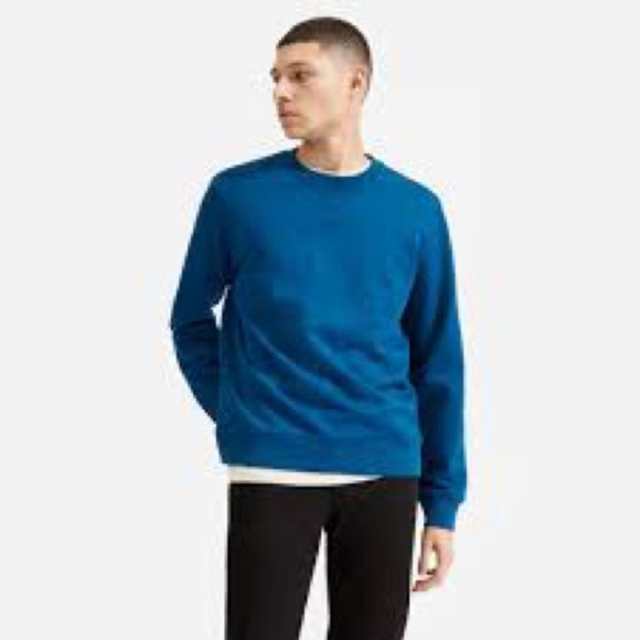 Everlane uniform nwt blue crewneck sweatshirt size small men’s medium women’s - Picture 1 of 4